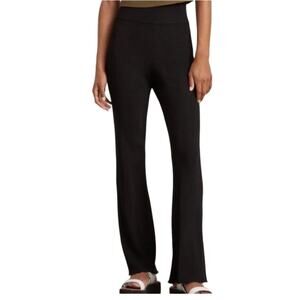 EVERLANE Flare Knit Pant XL Black Rib Grunge Versatile Office Casual Travel NWT